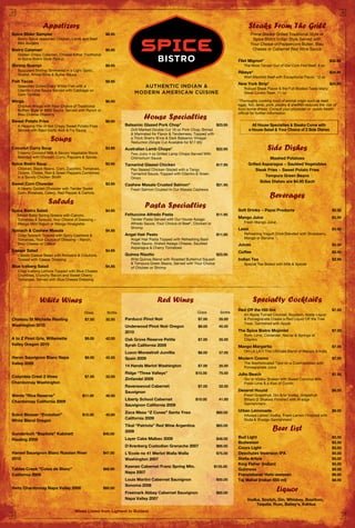 7 Spice Menu